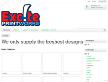 Tablet Screenshot of exciteprintworks.com